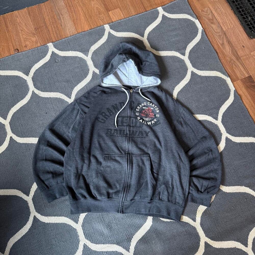 Vintage Y2K Prairie Mountain Grand Canyon Zip Up Hoodie